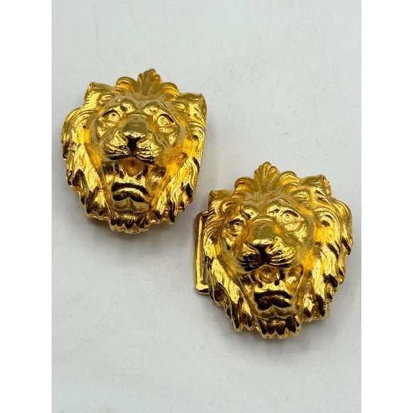 Vintage Gay Boyer Lion interlocking Belt Buckle main image 4